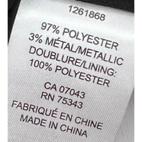 Joie Black & White Metallic Print Sheer Blouse Long Sleeve M - Picture 6 of 6